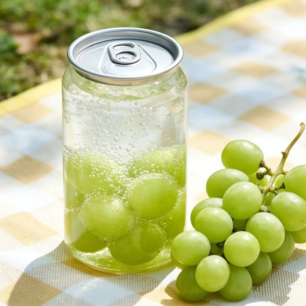 330Ml/11.16Oz Pull Ring Cans with 8 Aluminum Pull Ring Lids, Refrigerable Containers for Drinks, Fruits & Dairy Products