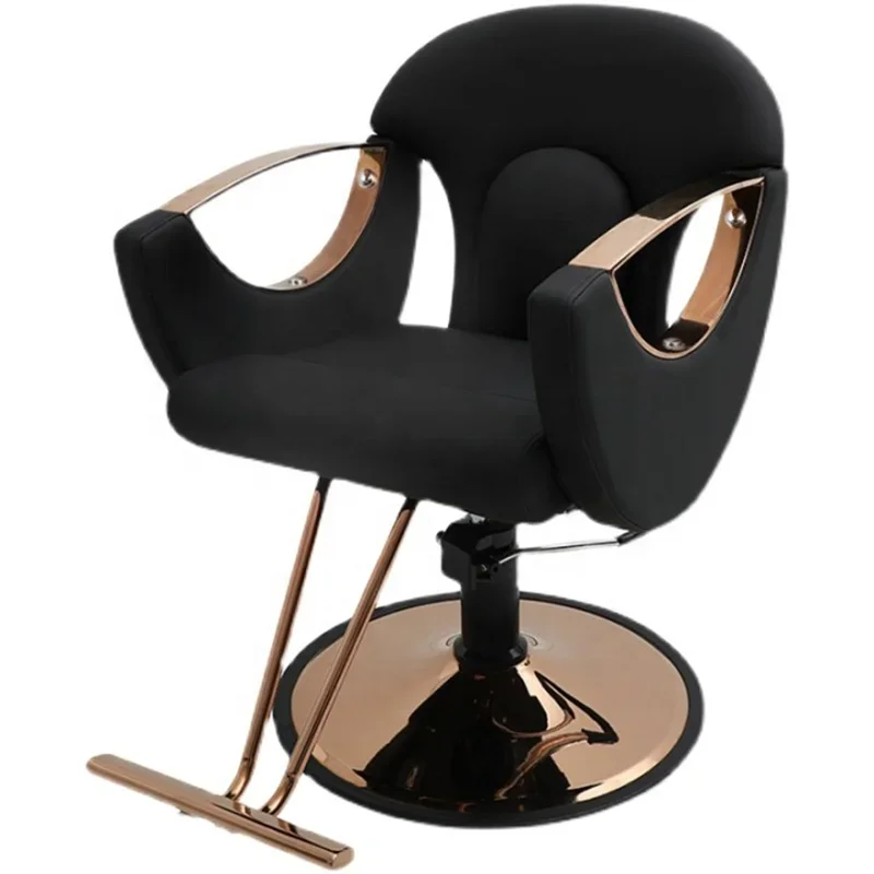 

QFP-BC013 Hair Salon Black And Gold Barber Chair