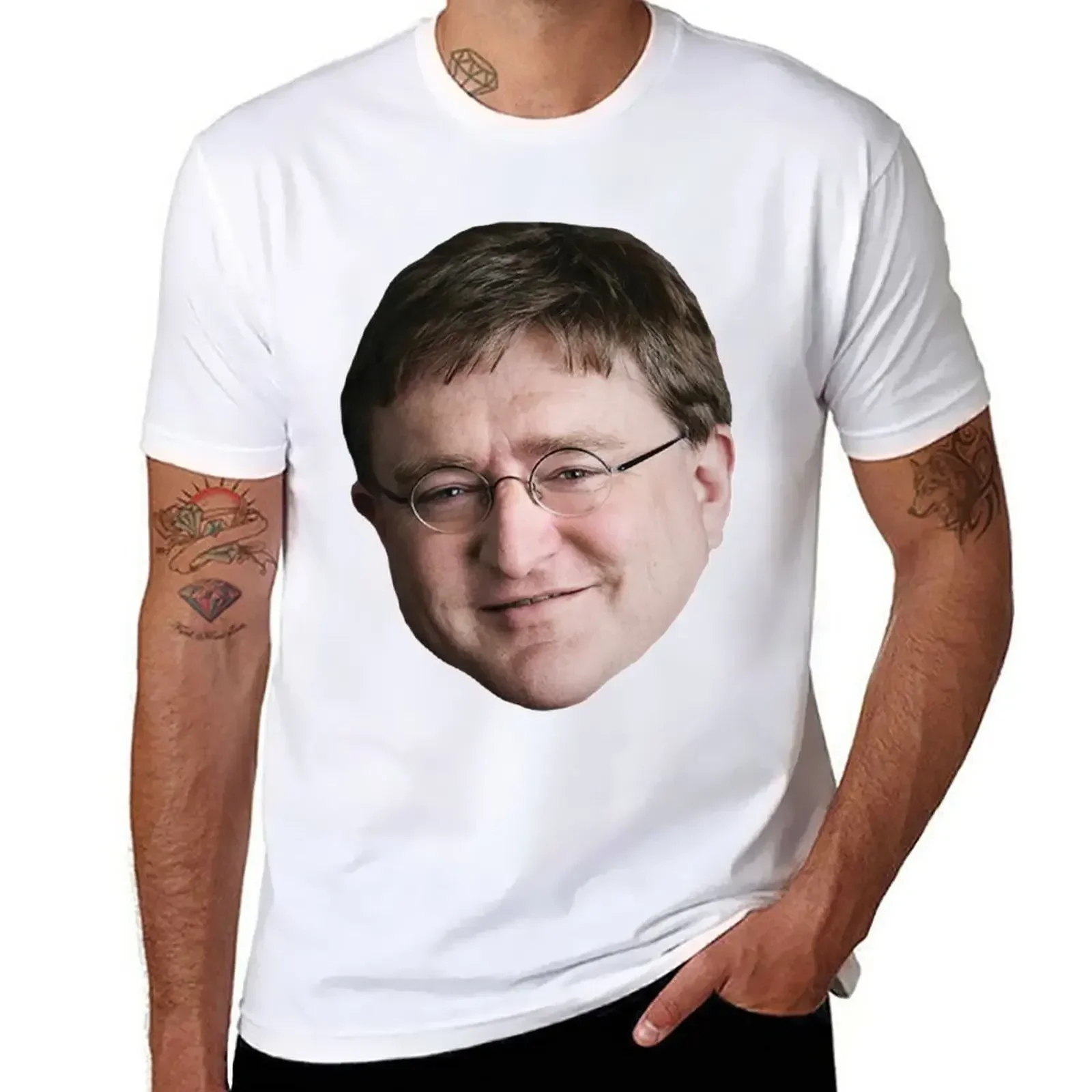 Gaben - Gabe Newell Meme T-Shirt customs design your own korean fashion sublime men t shirt