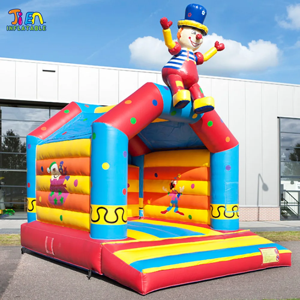 free air shipping to door! Hot selling commercial PVC clown cartoon inflatable bouncer / inflatable bounce house / bouncy castle