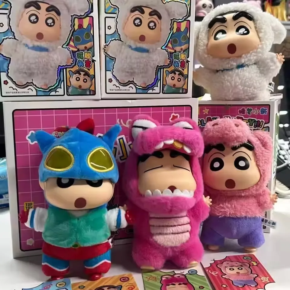 

New Original Crayon Shin-Chan Play Party Series Blind Felt Box Vinyl Wrist Anime Action Figure Mystery Box Pendant Birthday Gift
