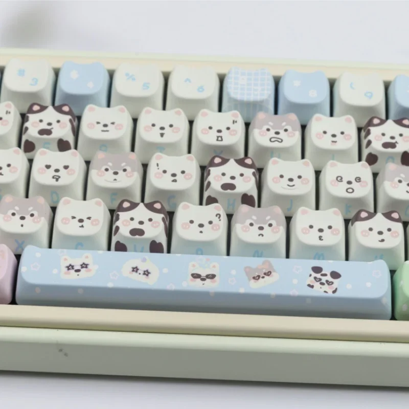 132 Keys/set Puppies MAO Profile GMK PBT Keycaps for Mechanical Keyboard  Dye Sublimation Gaming Keycap Custom Gk61