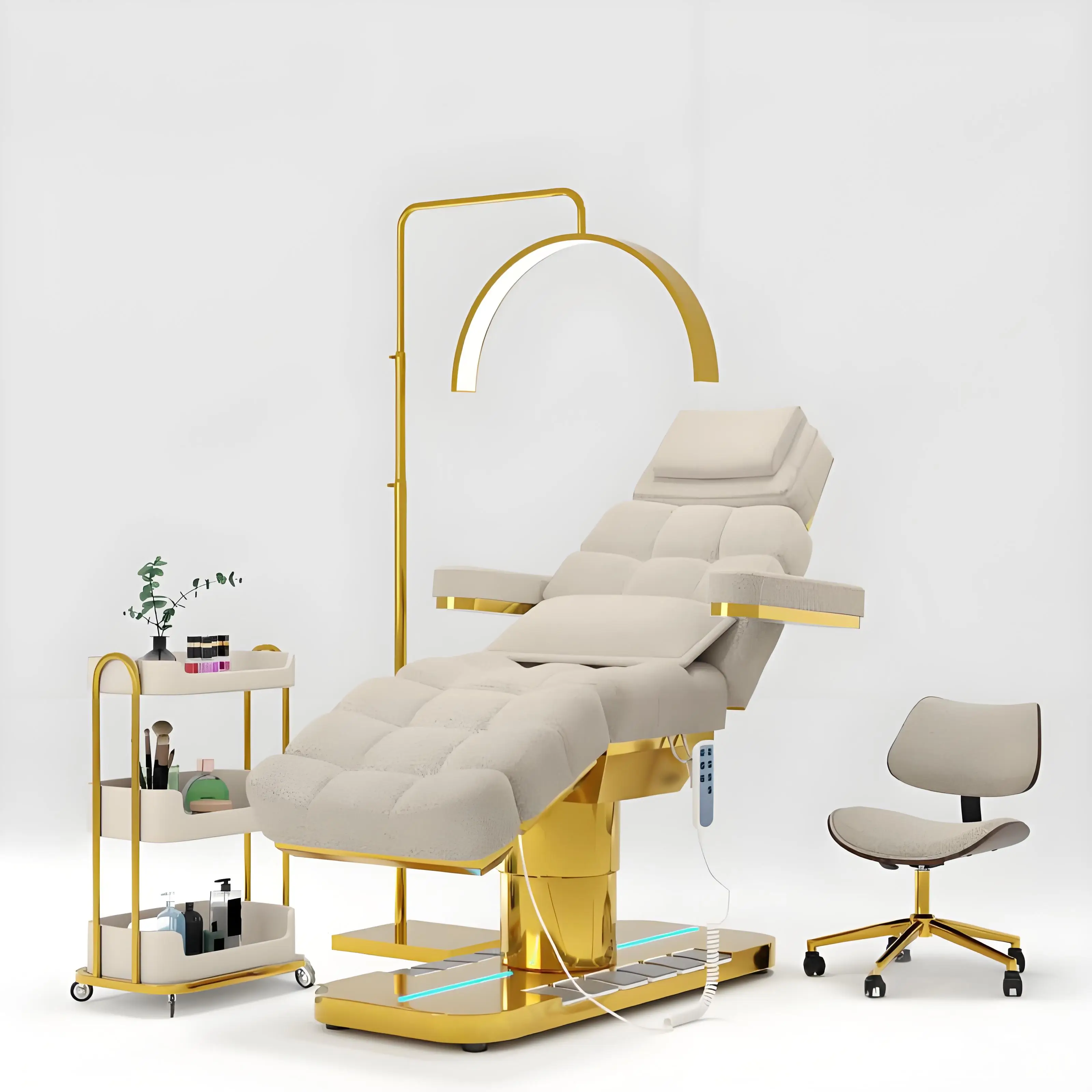 

Роскошная профессиональная мебель для салона, регулируемая по высоте, спа, косметические изогнутые ресницы, красивые ресницы со стулом