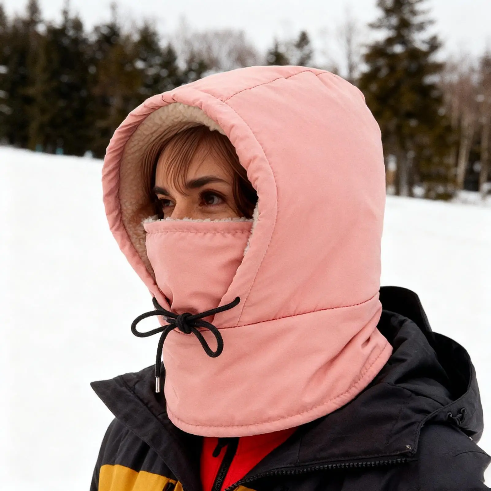 

Лыжный капюшон, водонепроницаемый флисовый утеплитель для шеи, зимний сноуборд, полный чехол для бега, женщин, мужчин, мотоцикл, велосипед, велоспорт