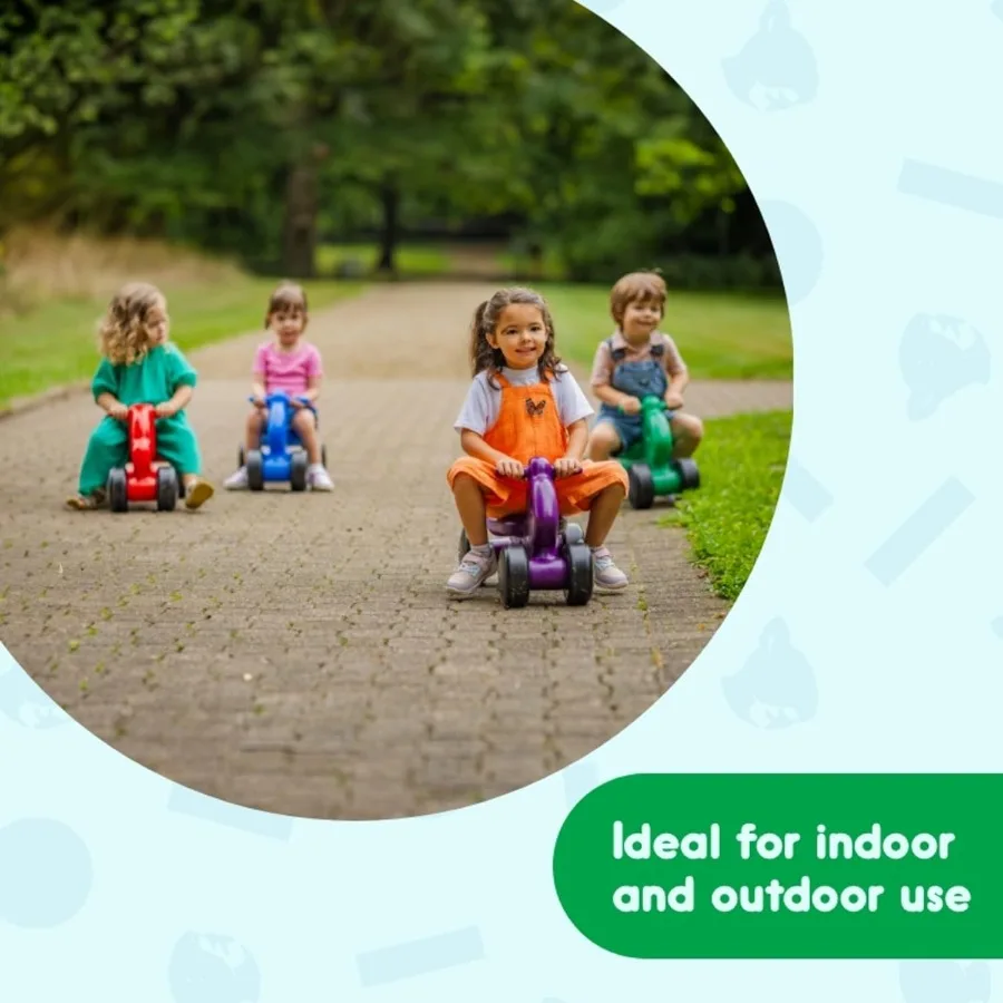 Giocattolo push & ride-on scoiattolo 2 in 1, uso interno ed esterno, sedile a basso profilo, consigliato per bambini fino a 50 libbre, Constr durevole