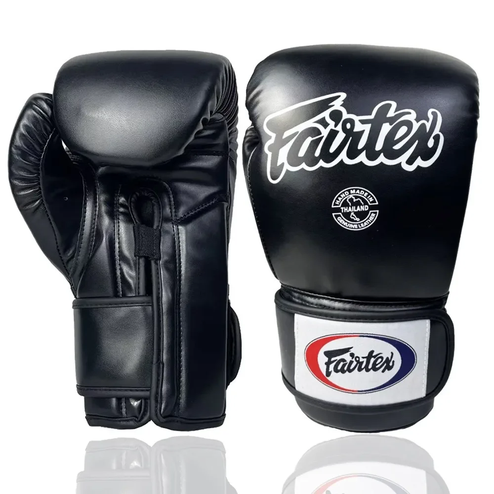FAIRTEX Guantes de boxeo Profesional Muay Thai Entrenamiento Sparring Cuero Saco de boxeo Guantes para adultos Jóvenes