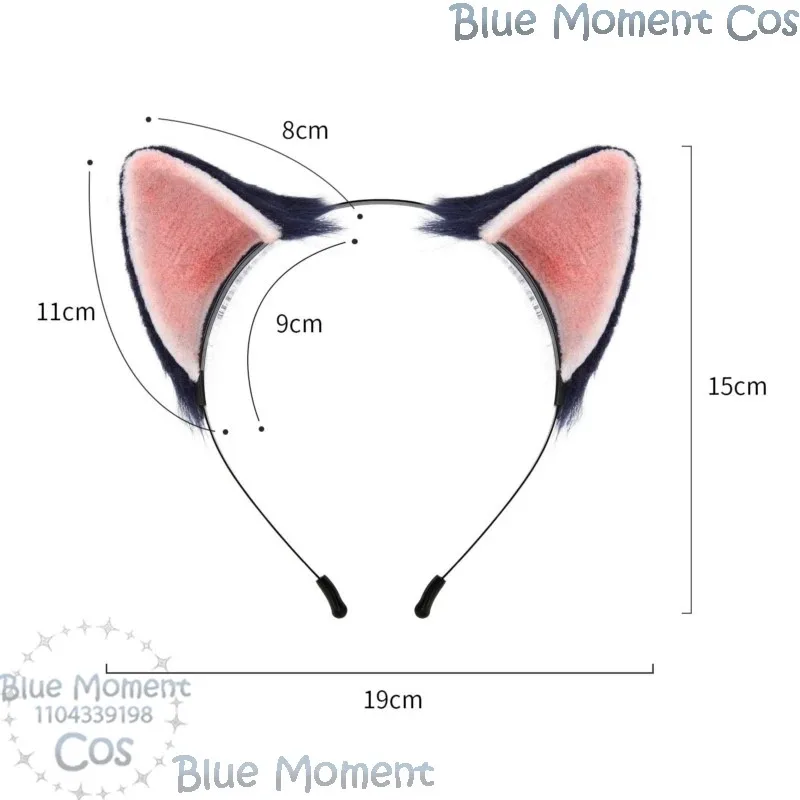 DY20 Tsukiyomi Ikuto Anime Shugo Chara Cosplay Rekwizyt Niebieski Kot Uszy Zwierzęce Ogon Zestaw Futrzany Męski Halloween Party Play Roleplay Customi