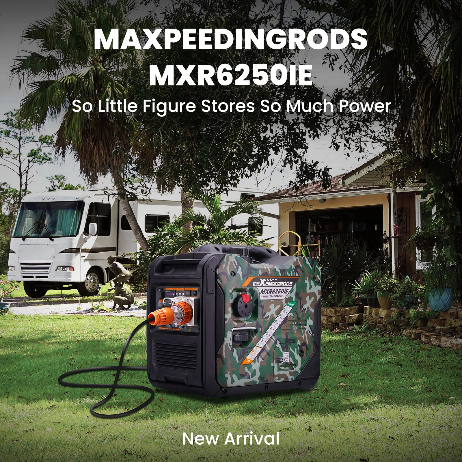 

Inverter Generator 5.5KW 5.0KW Pure Sine Wave Parallel Capability AC DC Output for RV