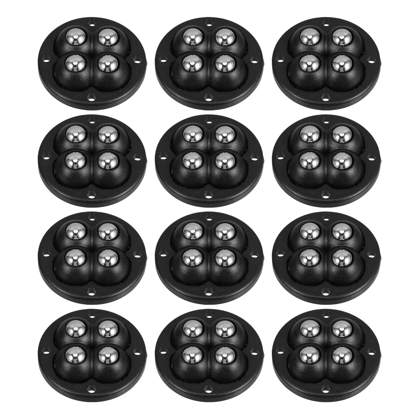 12Pcs Furniture Self Adhesive Swivel Caster Wheels Mini Silent Rollers Easy Stick on for Home Office Application
