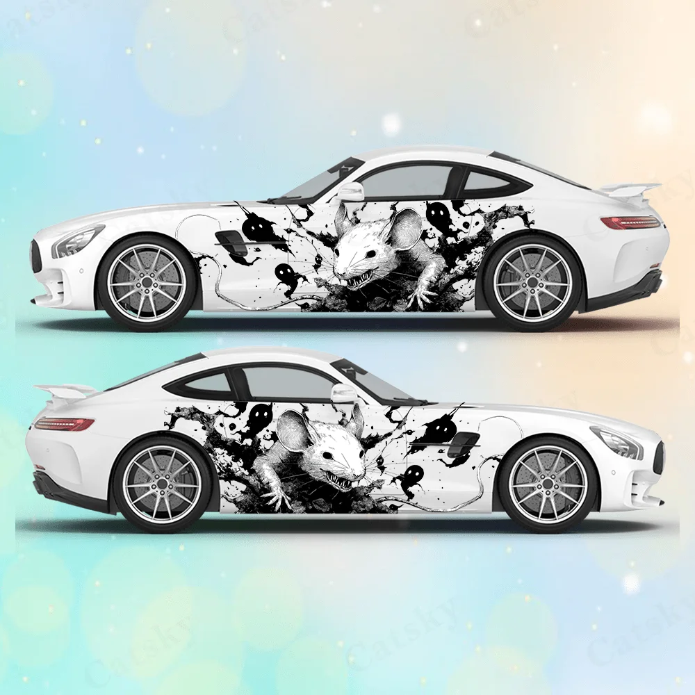 

Horror Mouse Black Ghost Car Side Sticker Decoration,PVC Waterproof Scratch Resistant Decal,Car Protection,Auto Accessories Gift