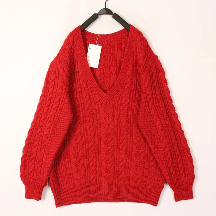 

Винтажный осенне-зимний вязаный кардиган с узором «пшеничный колос» и объемным цветочным дизайном из шерстяной пряжи