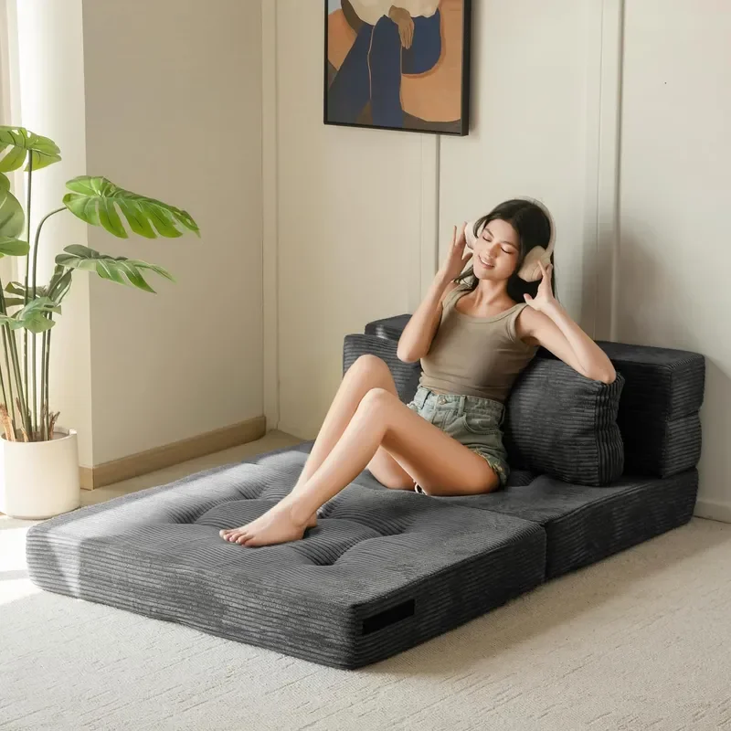 Convertible Sofa Bed Fold Out Sofa Couch with Pillow for Adults
