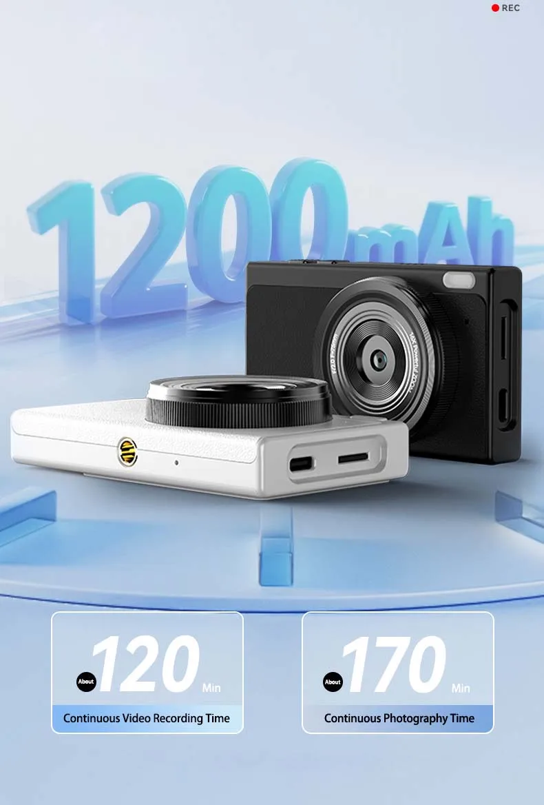 4K Videofor Kids CMOS Sensor Mini Cute Design SD Card 1x-16x Digital Zoom 2