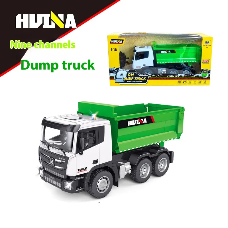 Cross border remittance nine channels 1:18 remote control dump truck dump truck simulation engineering vehicle electric toy mode