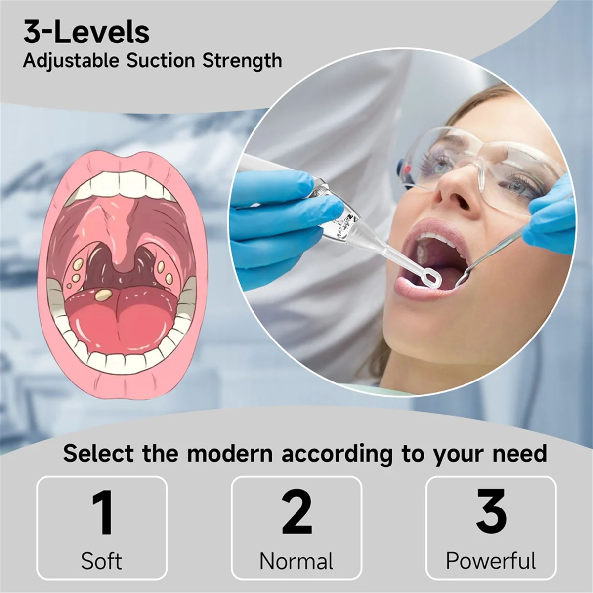 مجموعة إزالة حجر اللوزات الإلكترونية BVBV، مكنسة إزالة حجر اللوزات، منظف الفم الأوتوماتيكي للعناية بالفم، منظف اللوزات