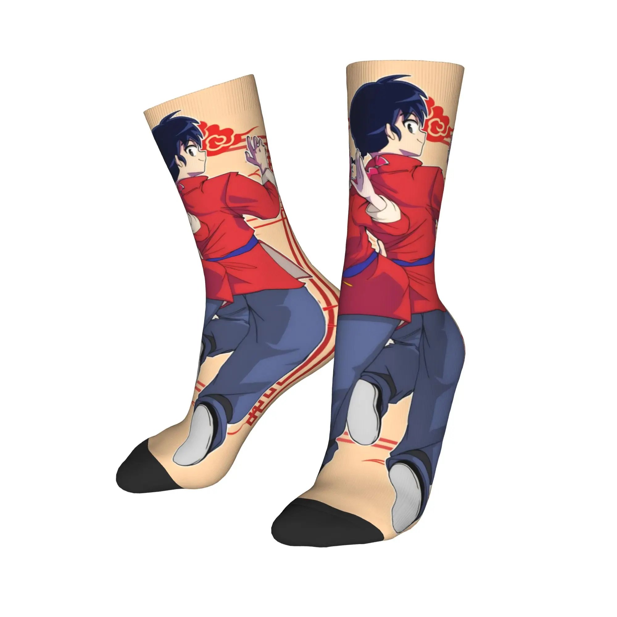 

Забавные мужские носки Happy, повседневные носки японского аниме Ranma Saotome, женские носки из полиэстера, весна-лето, осень-зима