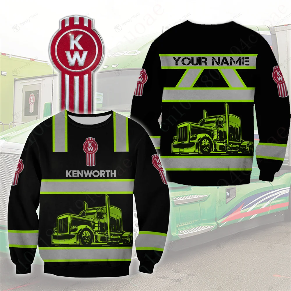 Kenworth Oversized T-shirt Casual T Shirt For Men Women Harajuku O Neck Long Sleeve Anime 3D Printing T-shirts Unisex Clothing