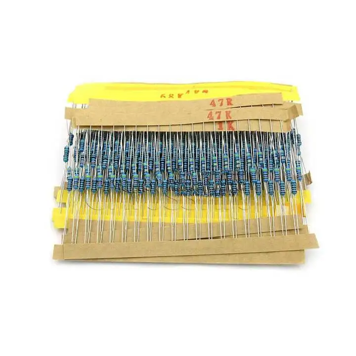 1/4W Metal Film Resistor Pack 1% five-color ring in-line resistor elements 25 kinds 20 of each