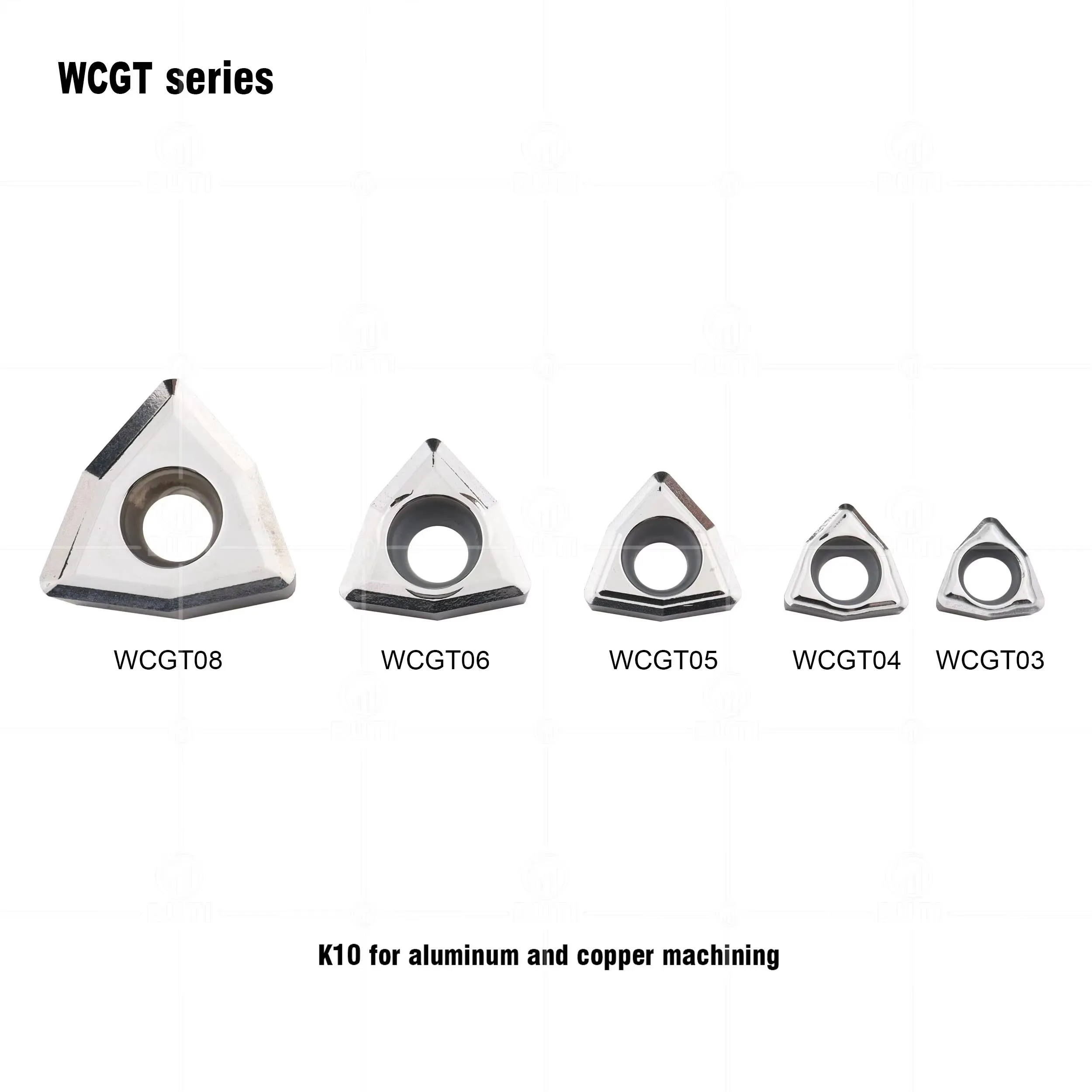 

WCGT Series DESKAR 100% Original Aluminum Blades WCGT030208/040208/050308/06T308/080412-AL K10 Machining Center U-Drill Inserts