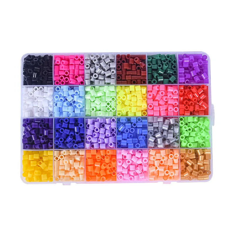 5mm HaMa Bead 24 colori scatola supplementare puzzle per bambini giocattolo puzzle 3D giocattolo perline Perler set pannello forato fai da te