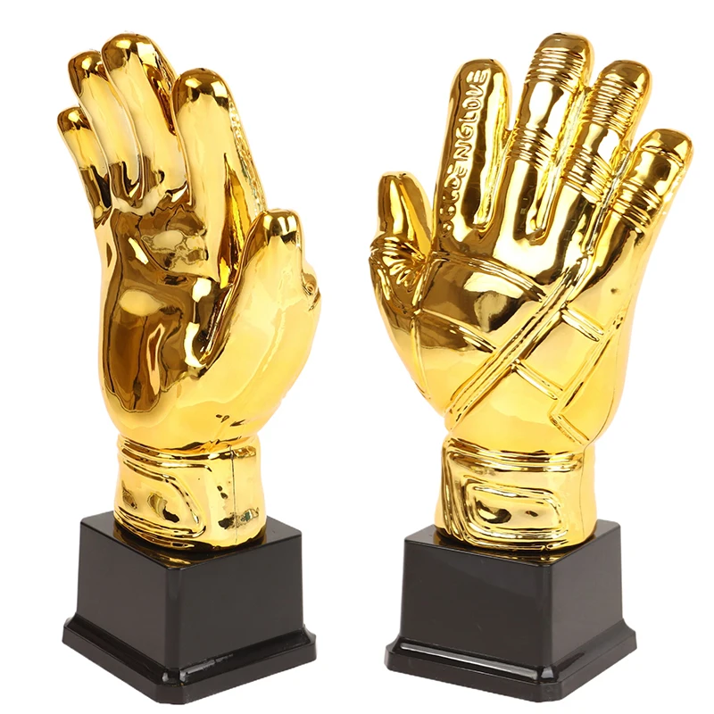 Winner Gold Trophys Golden Gloves Football Trophy Goalkeeper Gamesoccer Competition Adult Glove School Kids Awardtrophies Cup