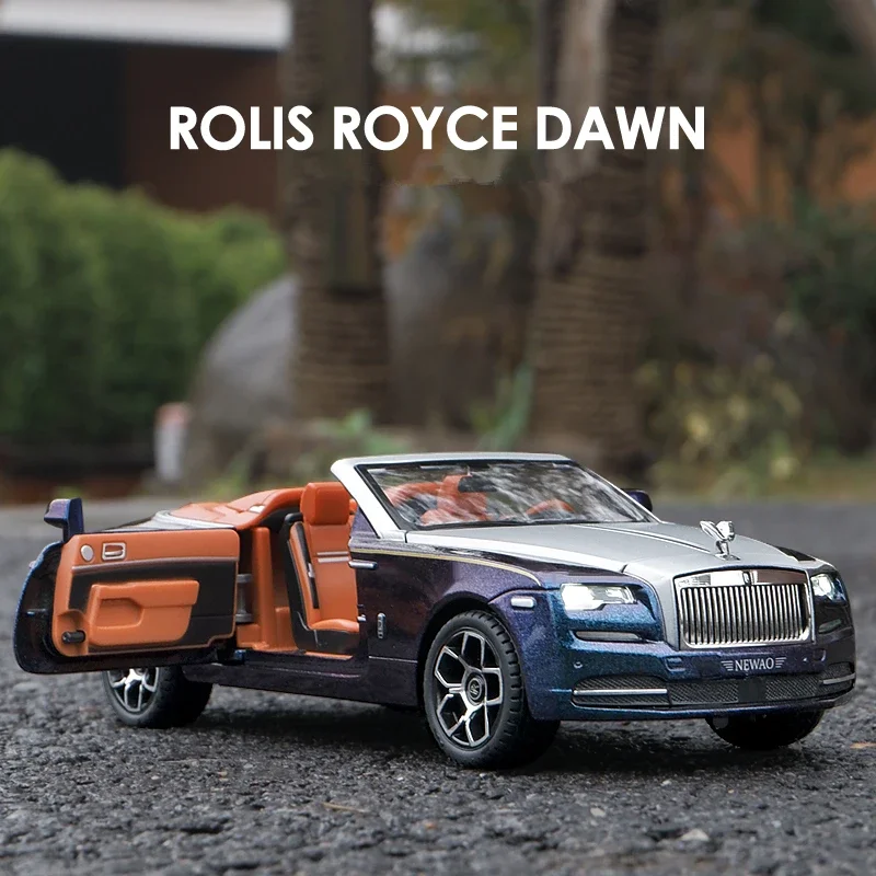 1:24 Rolls Royces Dawn Alloy Luxy Car Model Diecasts Metal Toy Car Model Simulation Pull Back Sound & Light Childrens Toys Gifts