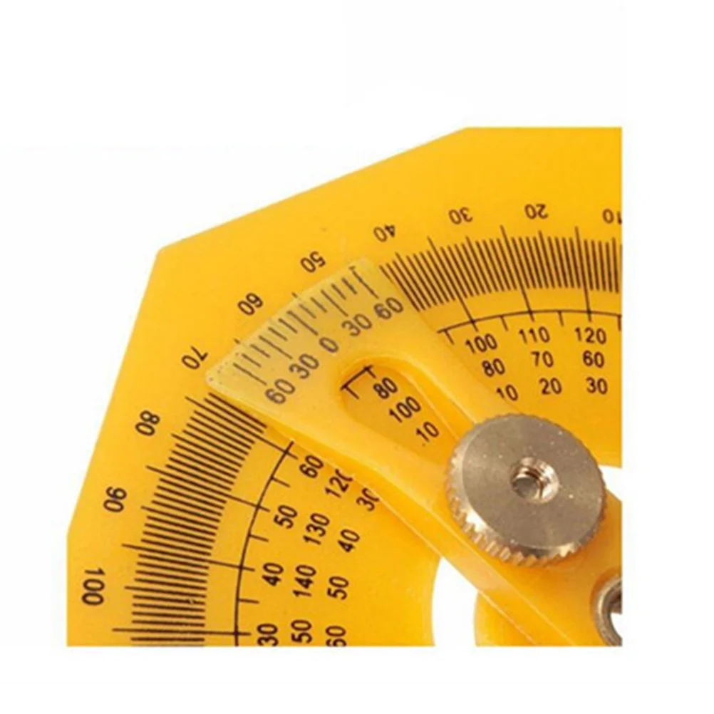 Foldable Multi Angle Ruler Yellow Measuring Instrument For Carpentry Marking Depth Length Measurement
