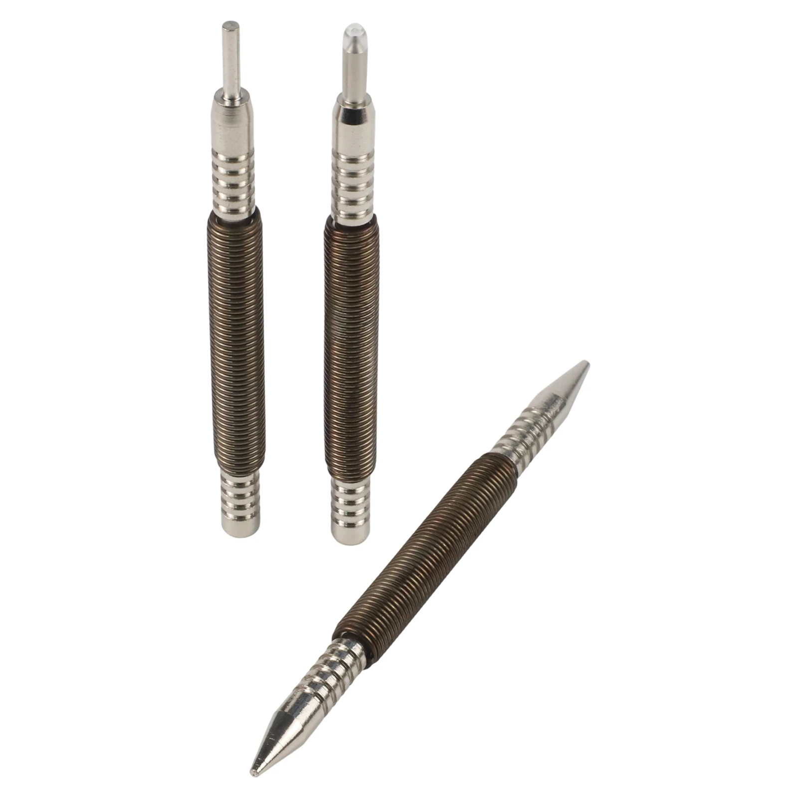 

3PCS Spring Center Punch Tool Set with Dual Head Nail Setter and Hinge Pin Removal for Accurate Marking in Limited Spaces