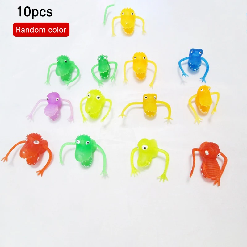 1/5/10 PCS Finger Puppets Soft PVC Cartoon Dinosaur Figure Family Story Time Prop Toys Educational Stuffer Gift For Kids