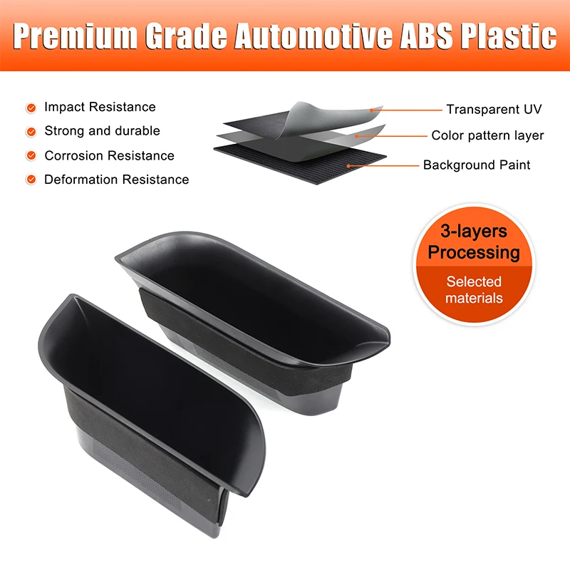 for Seat Leon MK2 2008 2009 2010 2011 2012 Front Door Handrail Sort Out Storage Box Interior Decoration Car Accessories 2Pcs