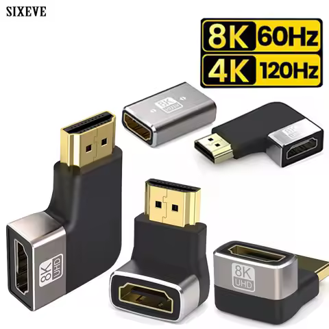 8K 60Hz 90 Degree Elbow HDMI Connector For PS4 PS5 TV PC Laptop Nintendo Switch Steam Deck Xbox series U-shaped Extender Adapter