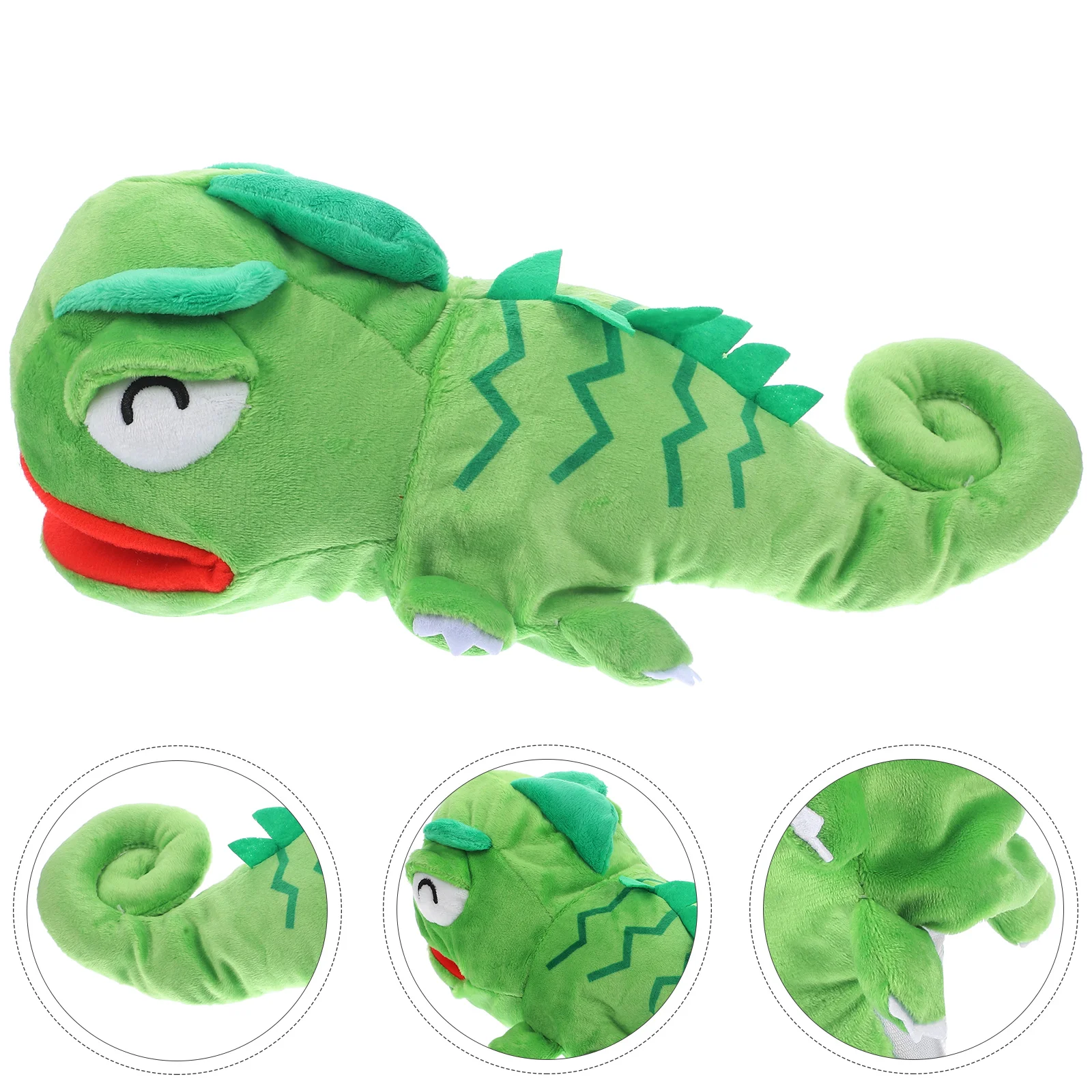 Lizard Hand Puppet Skin-friendly Toy Plush Kids Cosplay Movable Mouth Animal Imagination