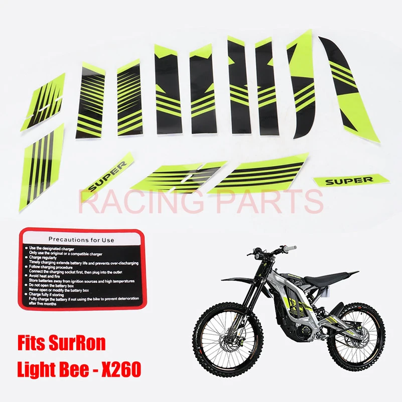 

Decal Battery Accent Decal Graphic Kit for Light Bee Sur-Ron/Surron/Sur Ron S/X Segway X160 / X260 Electric Dirt Bike