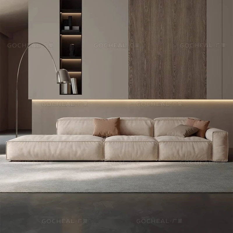 

Italian Sectional Living Room Sofa Minimalist Luxury Romantic White Living Room Sofa Puff Relaxing Divano Home Furniture