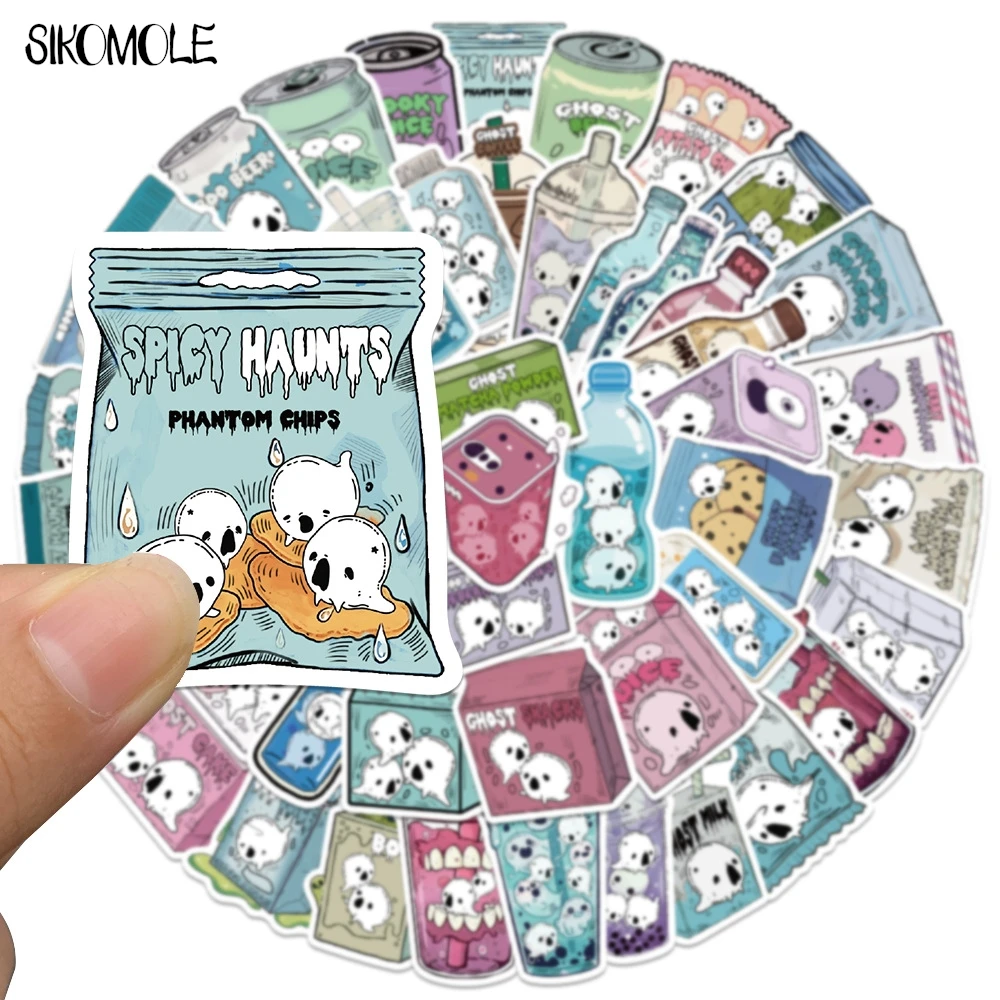 10/30/50 Stück Halloween Fun Ghost Food Aufkleber Ästhetische DIY Kinder Koffer Skateboard Laptop Gepäck Telefon Graffiti Aufkleber Aufkleber