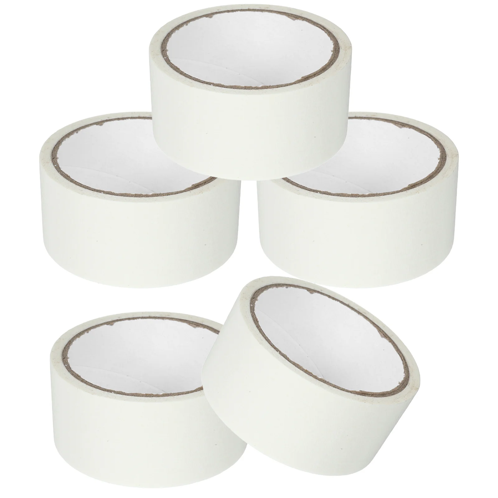 5pcs 5 Rolls White Masking Tape Painters Adhesive For Wall Painting Auto Masking Tape For Painting Body Art Craft Projects Easy