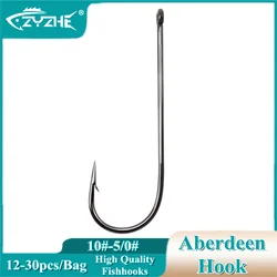ZYZHE Aberdeen Hook Selection Boutique Fishhooks 10 1 1/0 5/0 High Carbon Steel Long Shank Fish Hook Sabiki Rigs Fly Hook Tackle