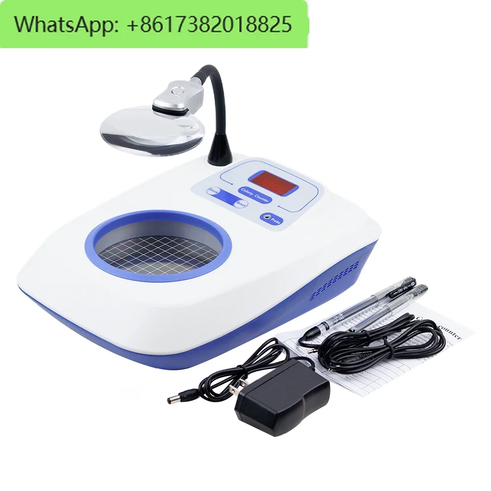 220V Laboratory Digital Display Colony Counter Bacteria Testing Equipment Bacteria Count Detector With 3/6X Magnifier