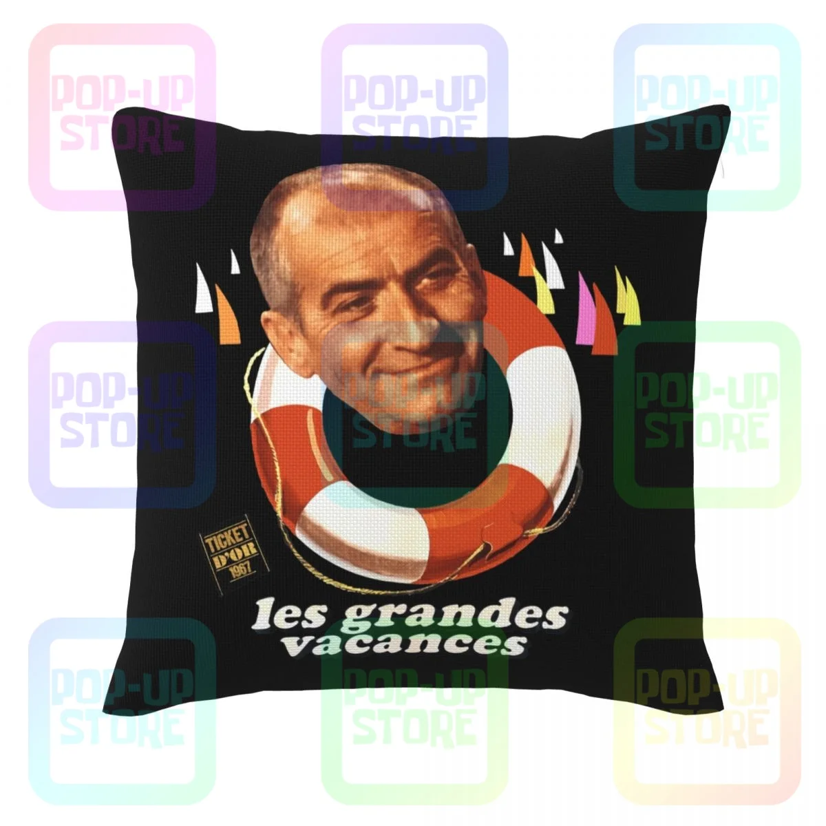 Print Louis De Funes Les Grandes Vacances Linen Pillowcase Throw Pillow Cover Healthy Customized High-Density