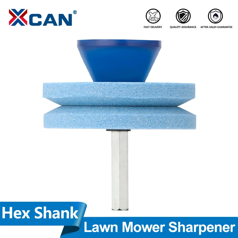 

XCAN 1pc Lawn Mower Sharpener Double-layer Grinding Stone Sharpening Blade Sharpener For Metal Grinding Drill Tool