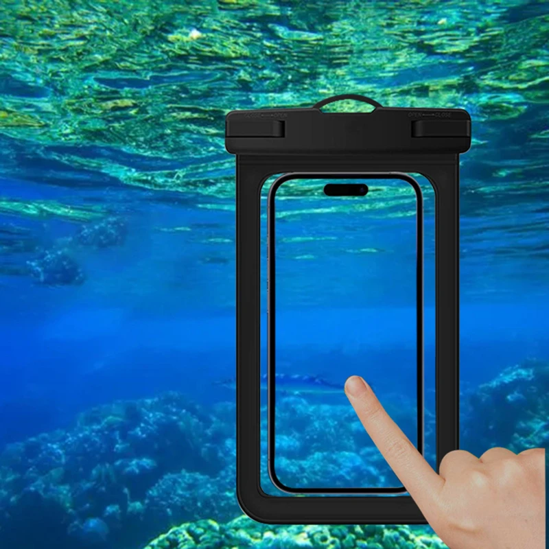 Mobile Phone Waterproof Bag Transparent Universal Sealed Drifting Beach PVC Outdoor Touches Mobile Phone Cover High Quality