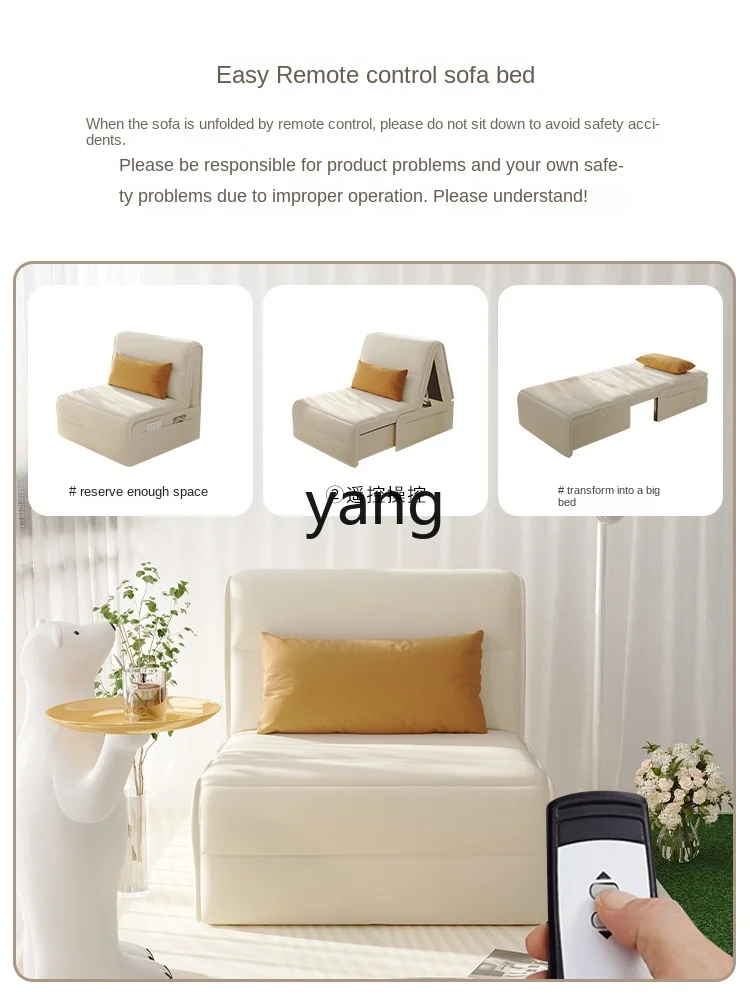 Yhl Hair Bed Cream Style Dual-Use Foldable Small Apartment Single Balcony Study Multi-Function Bed