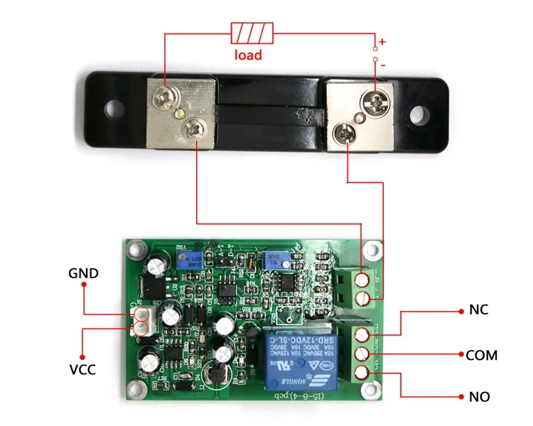 Relay Output DC 20A 30A 50A 100A 200A 300A Analog Shunt Current Sensor Module