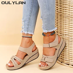 Open Toe Flat Sandals Ladies Sandals Comfortable Beach Shoes Footwear Sandalias Treking Women Sandals Soft Stitching  Women