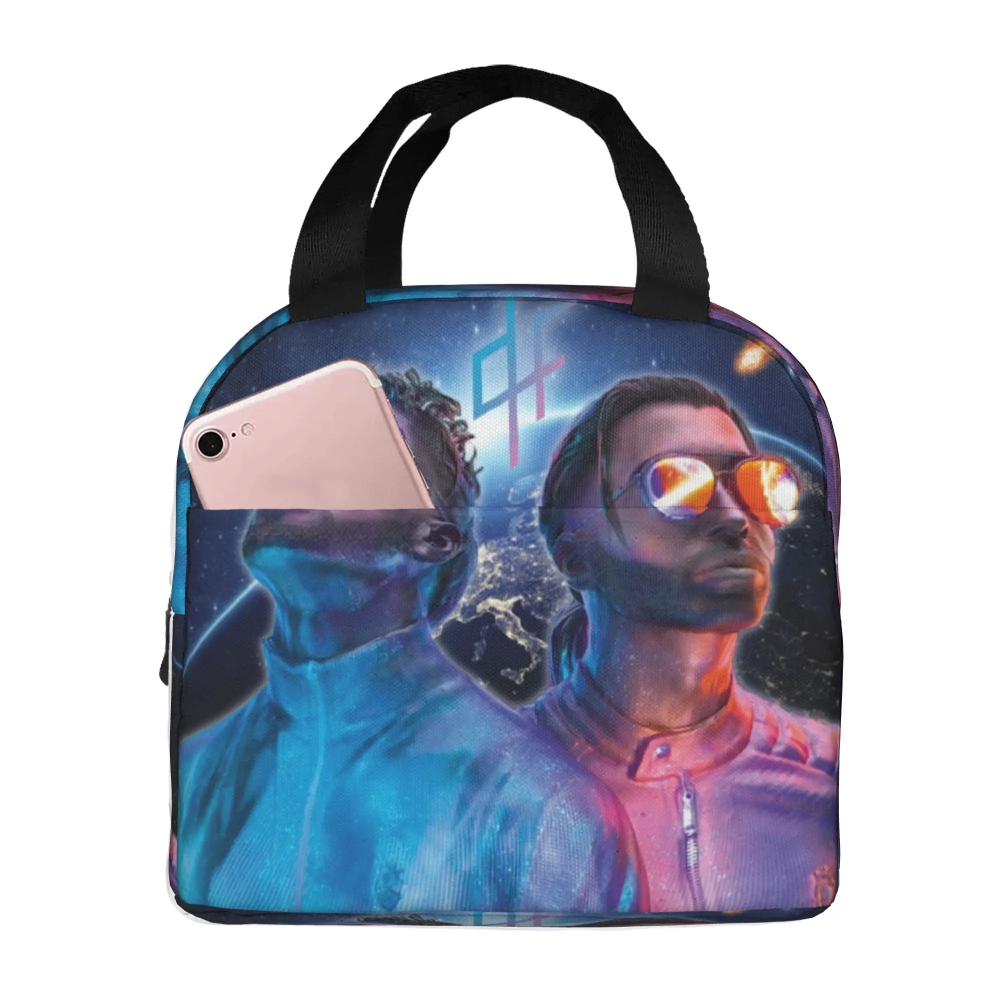 French Rapper PNL QLF Lunch Bag Men Women Le Monde Chico Thermal Cooler Insulated Lunch Box for School