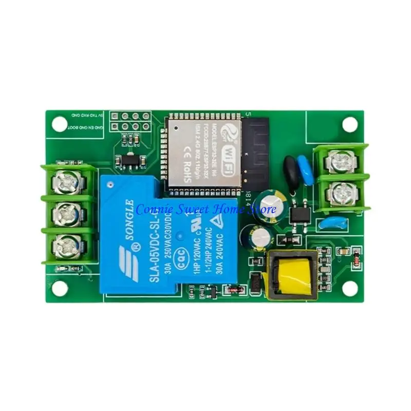 

Малый модуль реле большого тока LXAF на 30 А с Bluetooth-совместимым ESP32 для управления домом