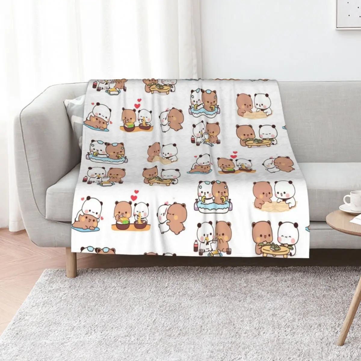 

mochi mochi brownie bear sticker pack Throw Blanket Baby Polar Sofa Throw Designers Blankets