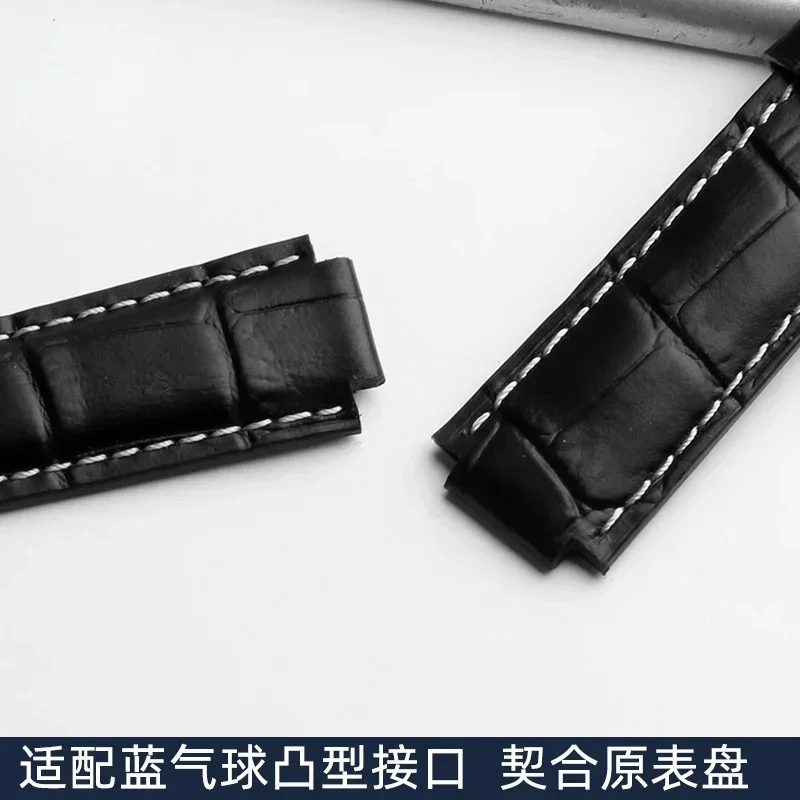 Genuine Leather Watch Strap for Cartier Watch Band Blue Balloon Cartier Raised Mouth Men\'s Women\'s Belt Accessories 33mm 42mm