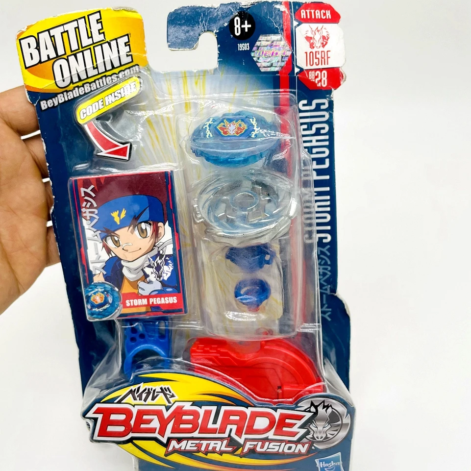 

Original Beyblade Metal Fusion Storm Pegasus BB 28 105RF with Launcher in stock limited Rare Retro