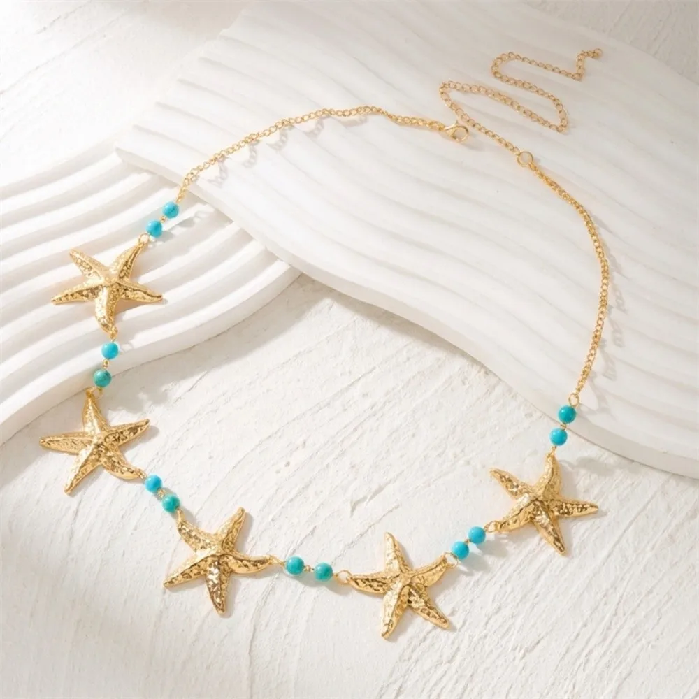 New Starfish Boho Waist Chain Conch Pendant Beads Belly Chain Imitation Pearl Seashell Waistband Jewelry